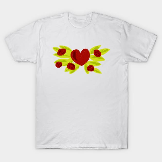 Heart n Roses T-Shirt by TillaCrowne